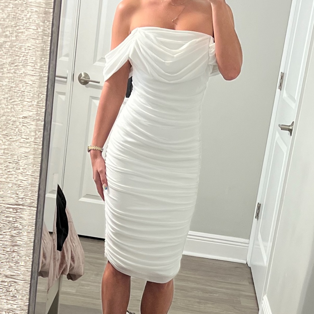 Midi off the shoulder dress